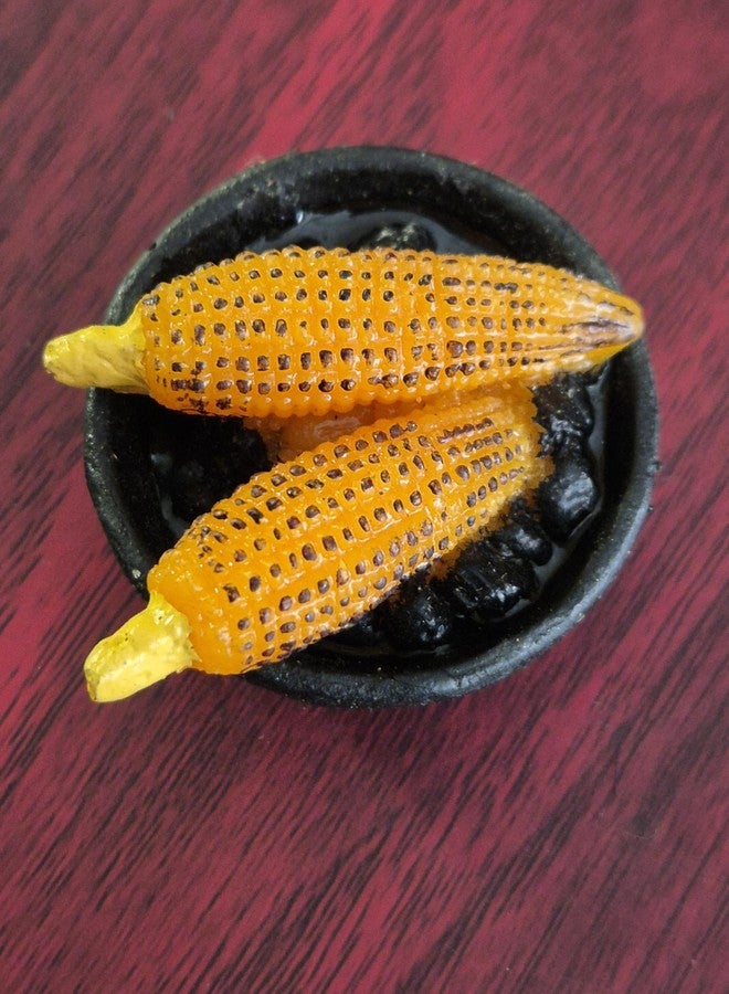 Ethnic Karigari مغناطيس ثلاجة على شكل ذرة من كاريجاري، طعام مصغر ثلاثي الأبعاد، أفضل هدية تذكارية، صنع في الهند 100% - Image 5